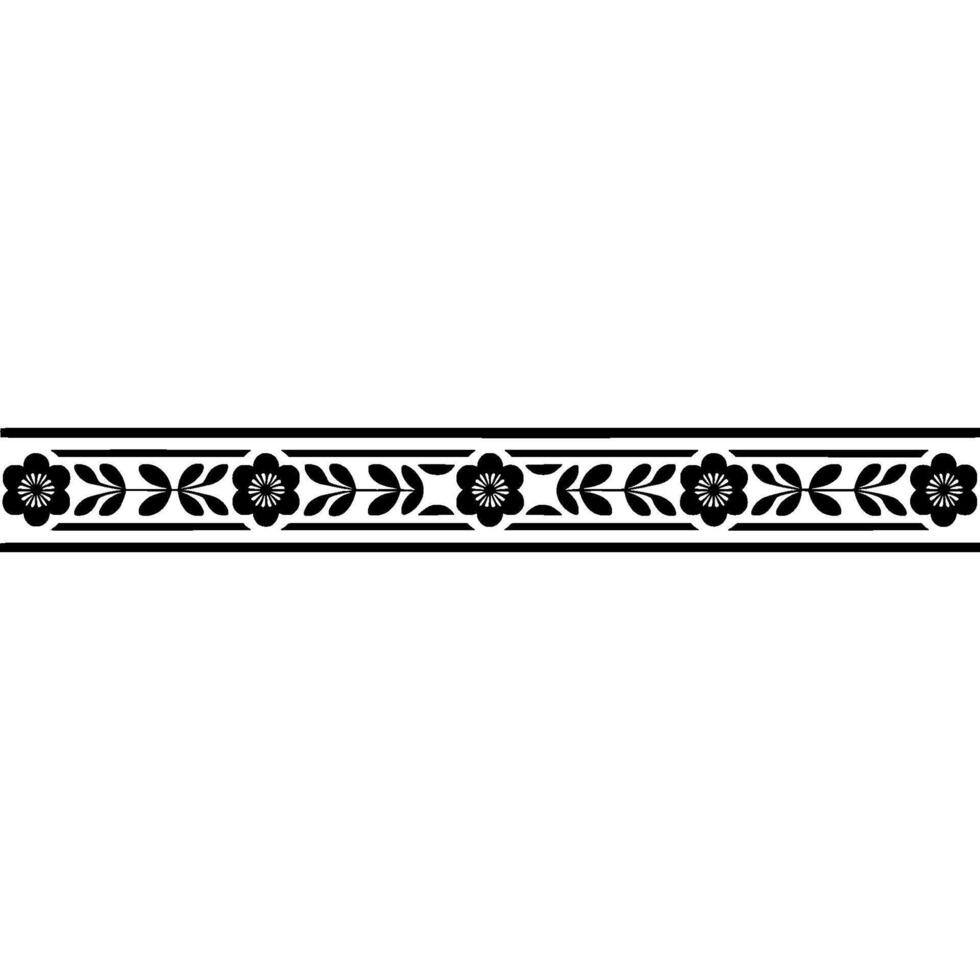 Elegant Floral Border, Vintage , Decorative Element, alternate version 102 vector