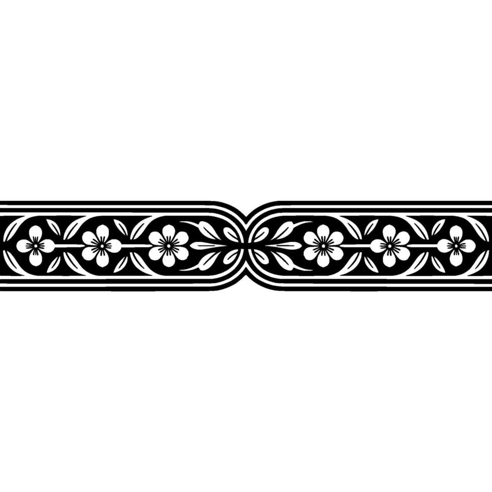 Elegant Floral Border, Vintage , Decorative Element, alternate version 103 vector