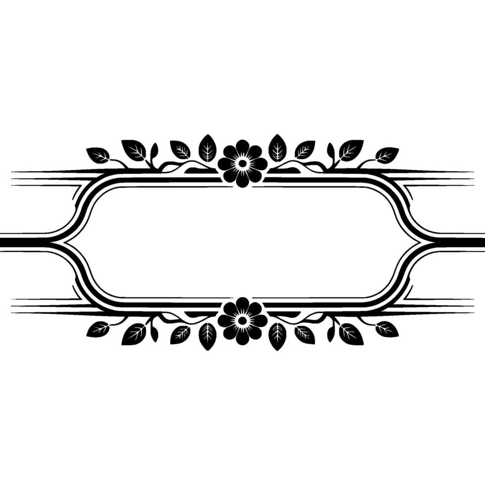 Elegant Floral Frame, Vintage Element - Ornament vector