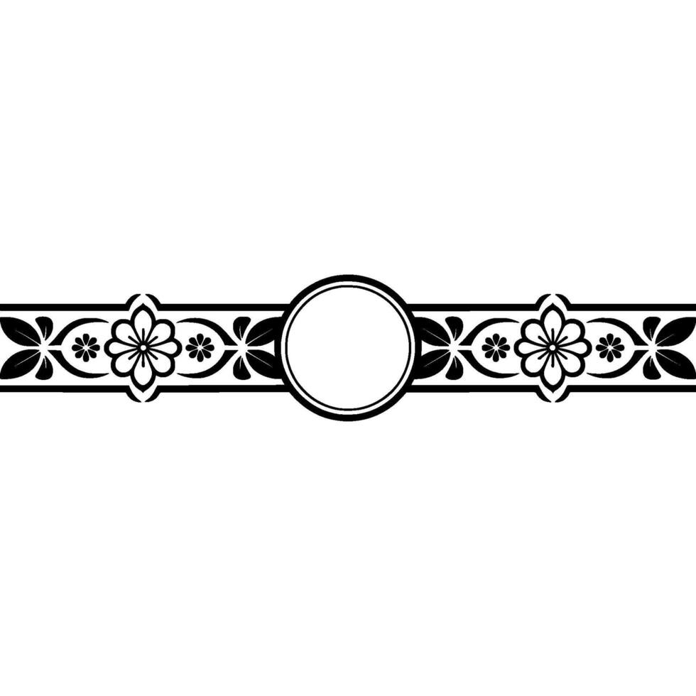Elegant Floral Border Ornament, Vintage Style vector