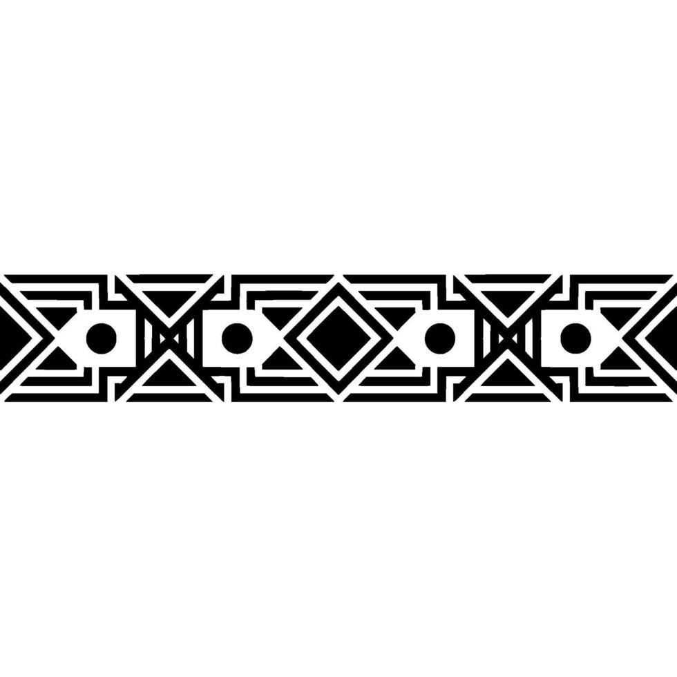 Geometric Tribal Border, Art Deco Style, Decorative vector
