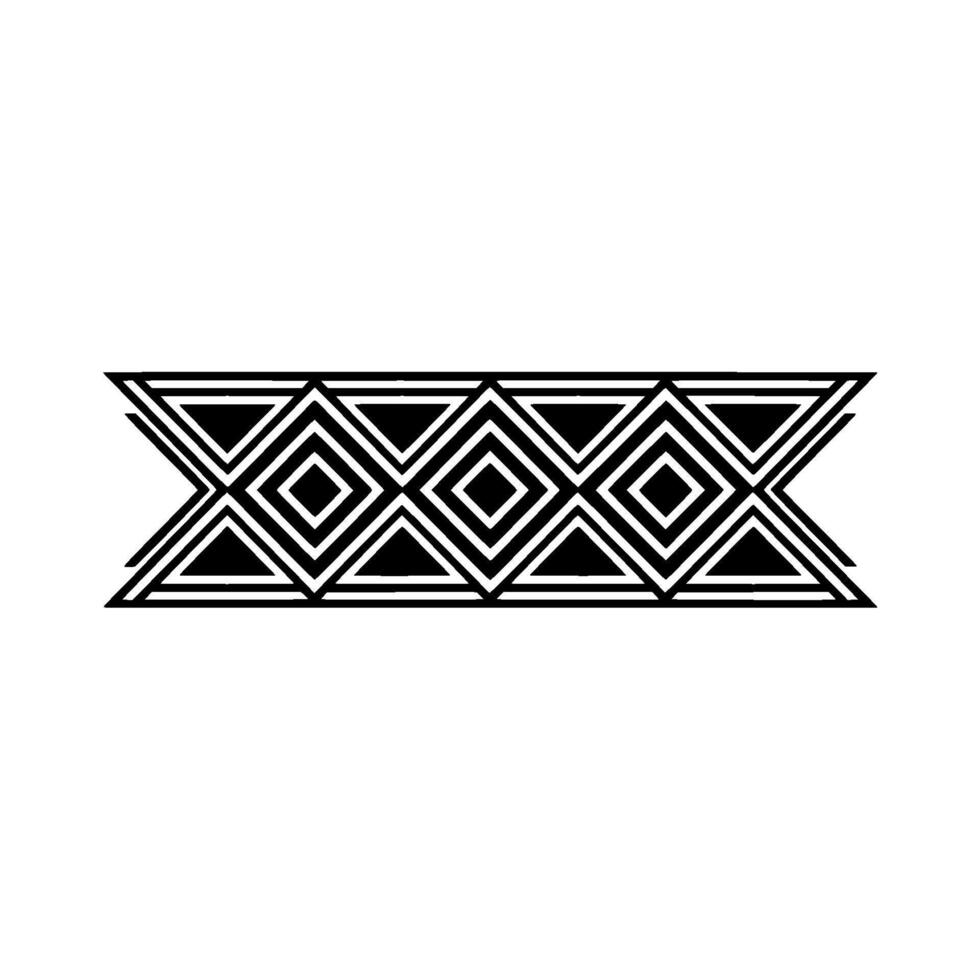 Geometric Deco Border, Minimalist Pattern - Composition vector