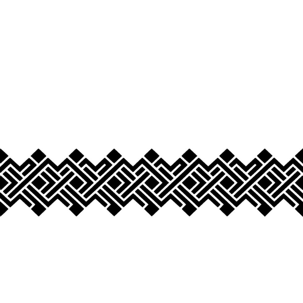 Geometric Border, Intricate Pattern, Minimalist, Zigzag vector
