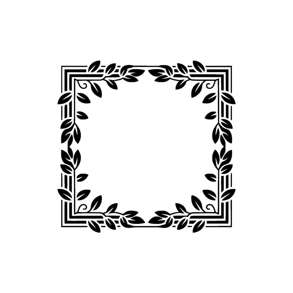 Elegant Botanical Frame, Vintage , Minimalist Composition vector