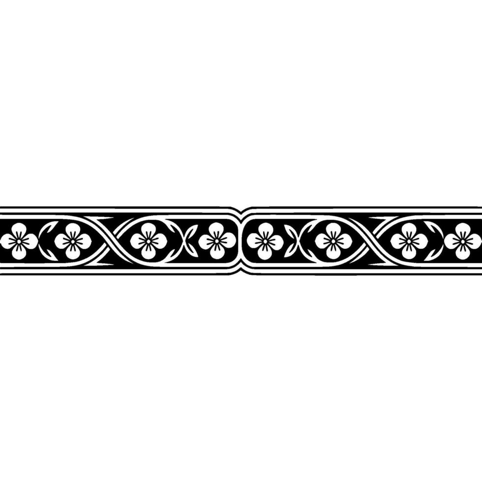 Elegant Floral Border, Vintage , Decorative Element, alternate version 109 vector