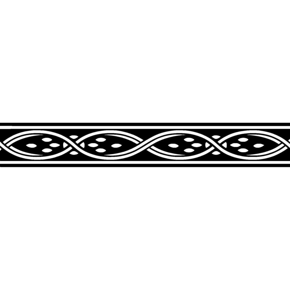 Intricate Celtic Border, Elegant Ornamentation, Vintage, Braid vector