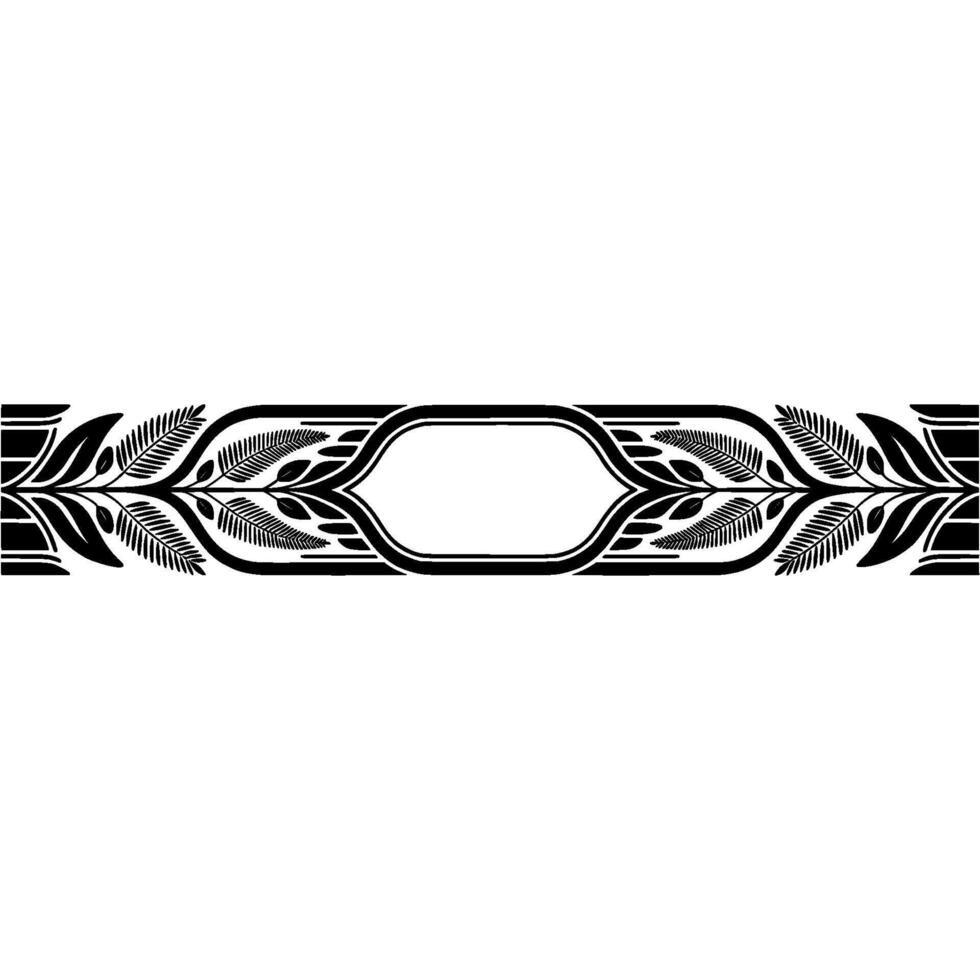 Art Deco Botanical Divider, Elegant Element vector