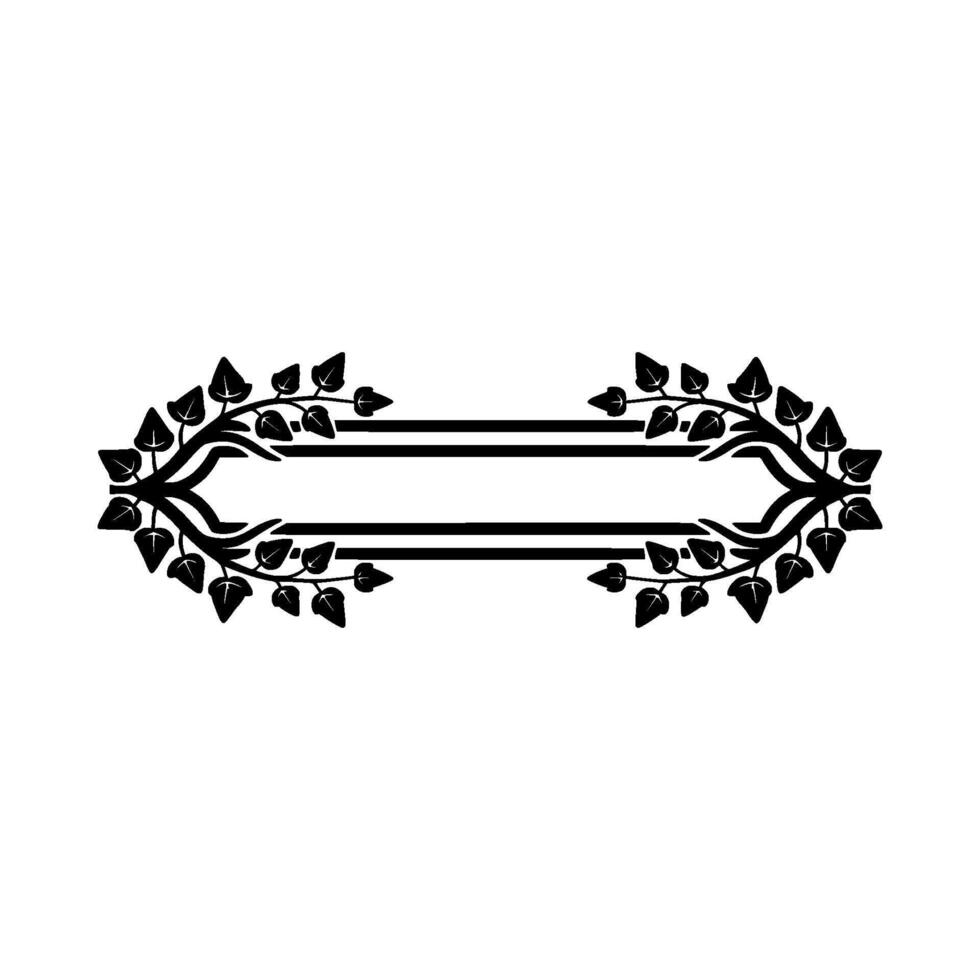 Elegant Botanical Frame, Vintage Element - Leaves vector