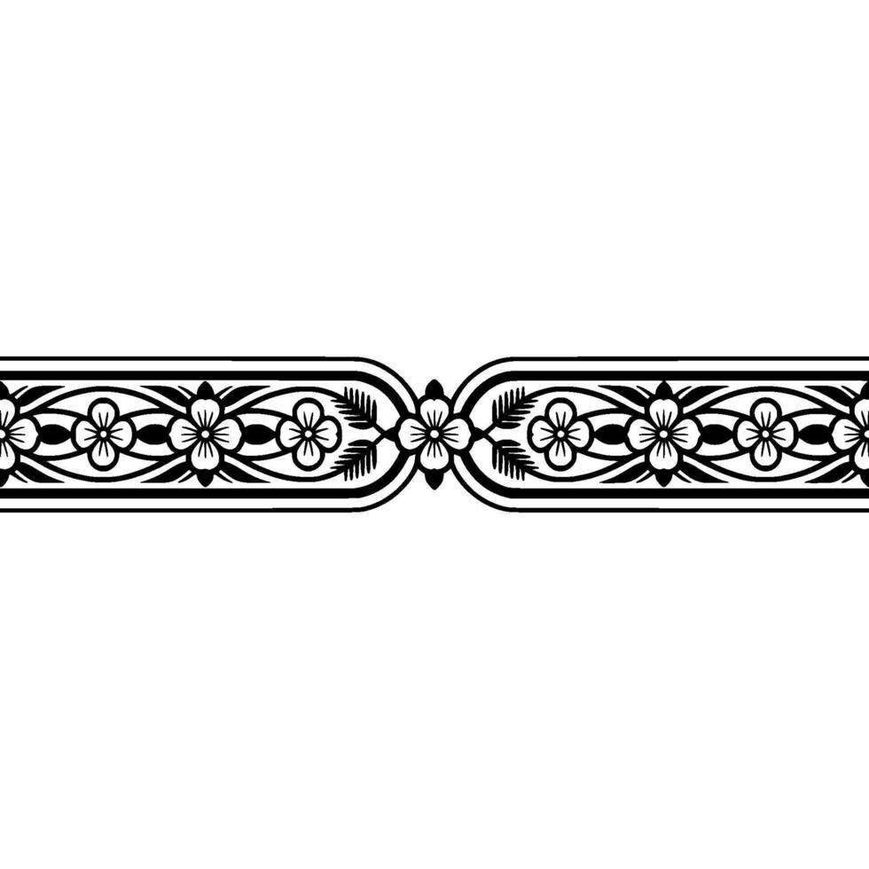 Elegant Floral Border, Vintage , Decorative Element, alternate version 114 vector