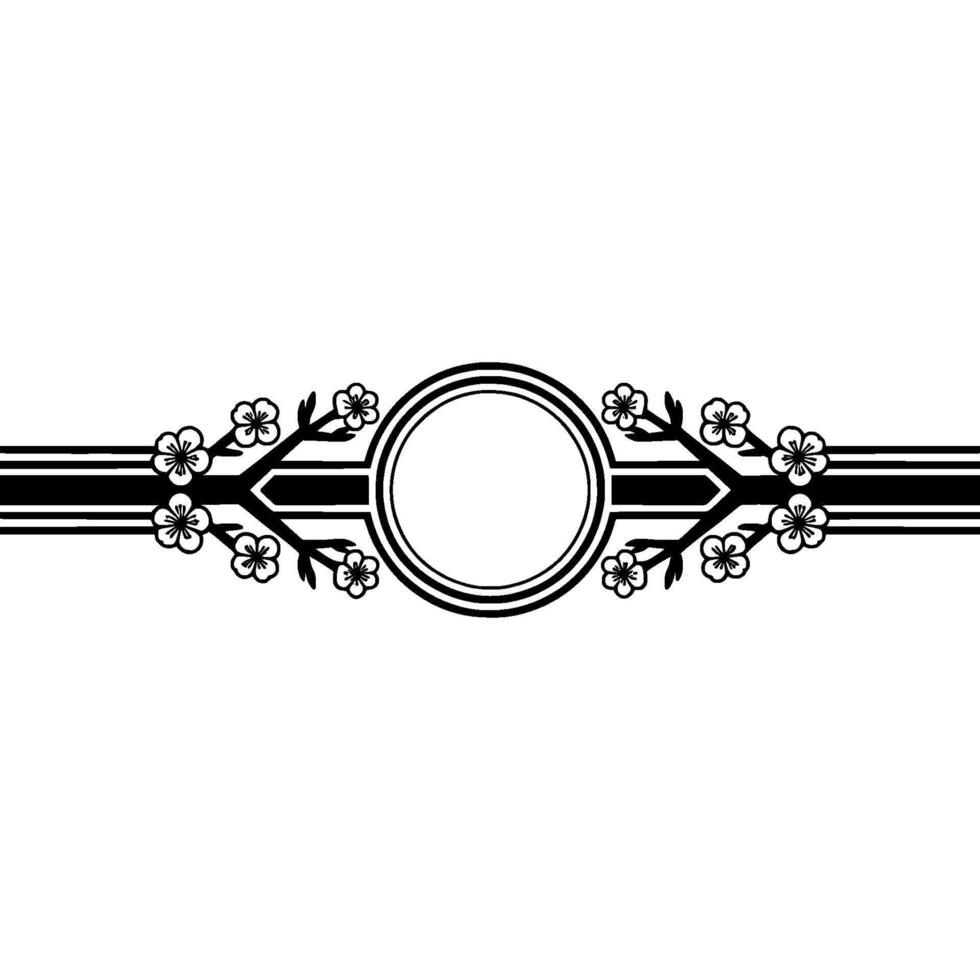 Elegant Floral Border, Vintage Deco, Art deco vector
