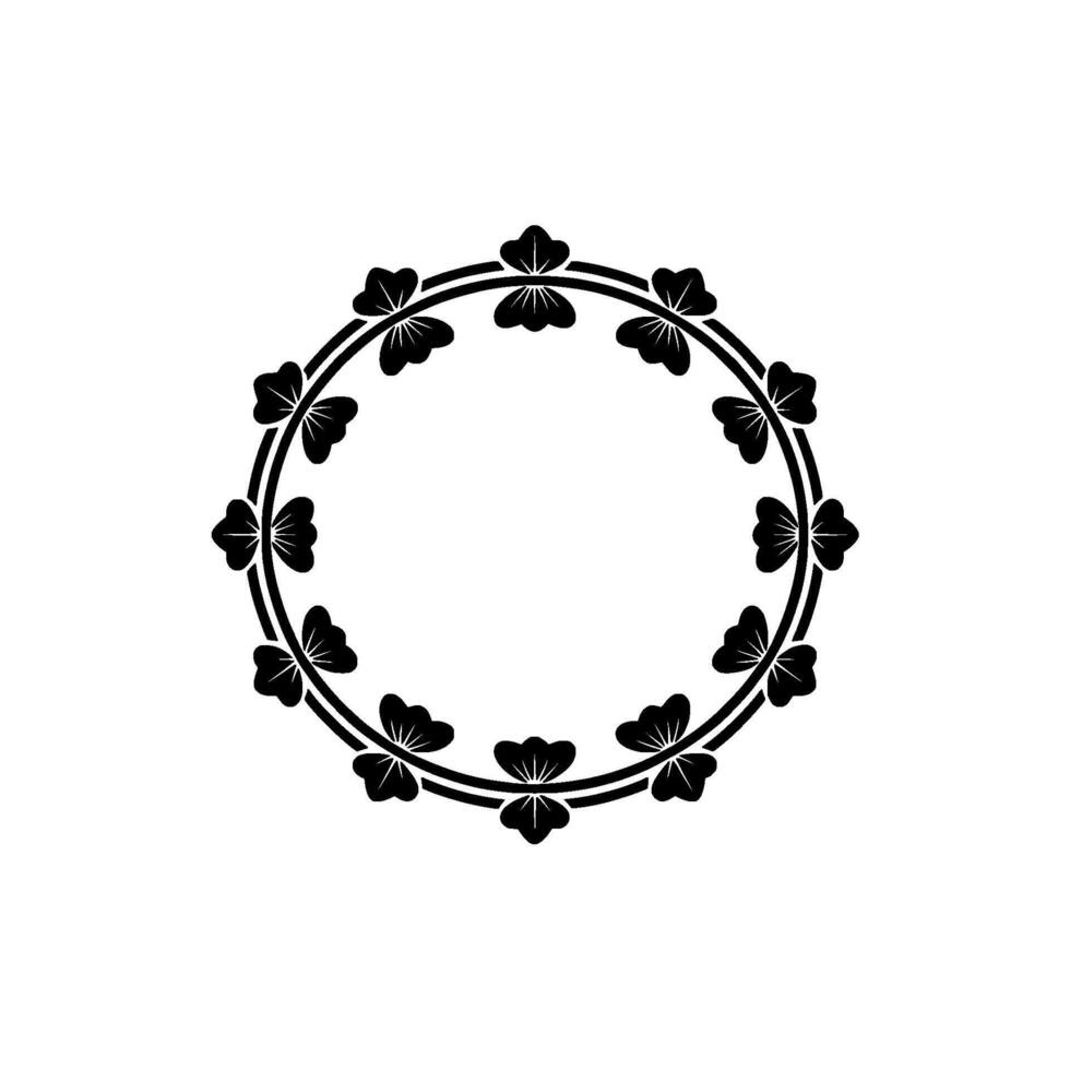 Elegant Celtic Clover Border, Vintage vector
