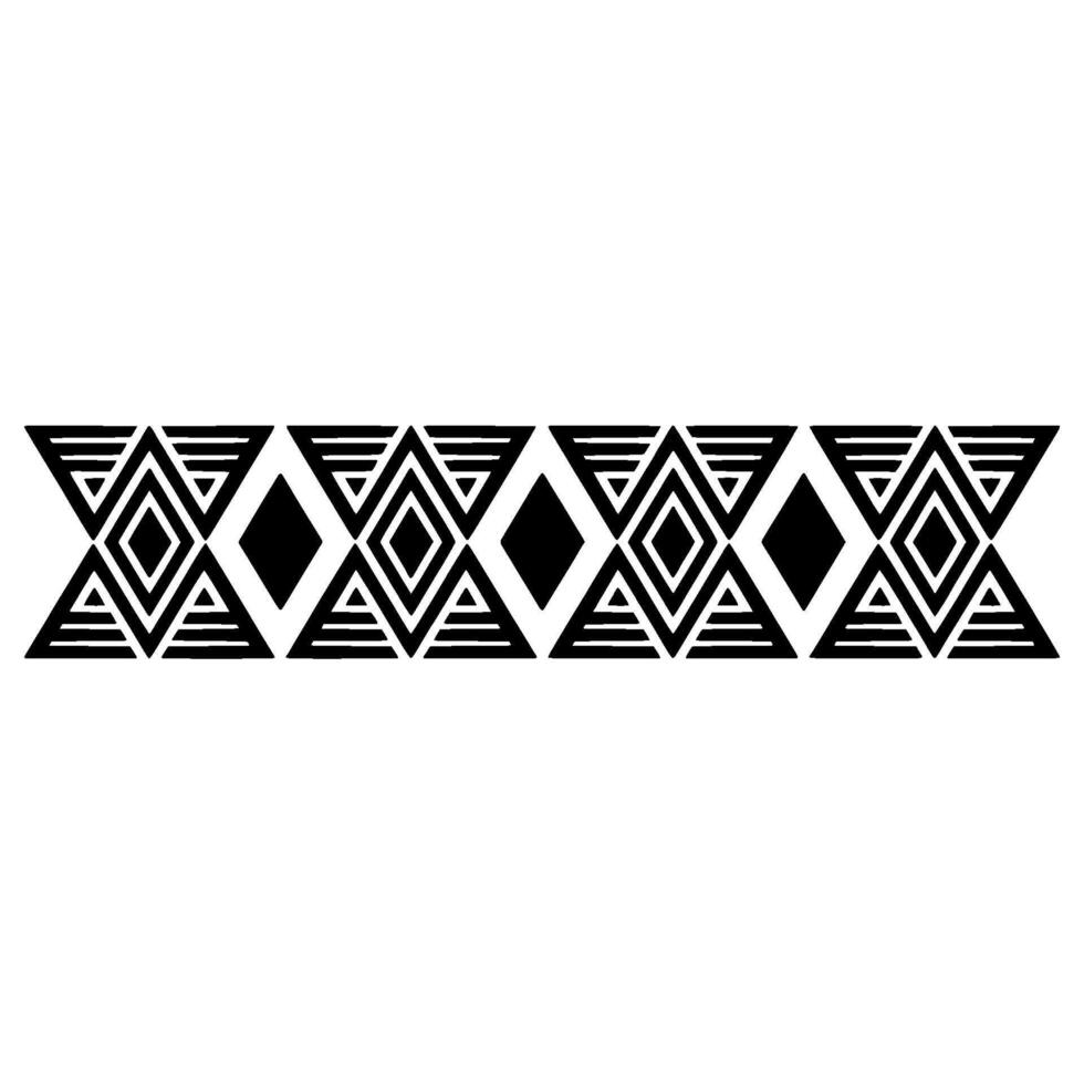 Geometric Tribal Border, Minimalist, alternate version 79 vector