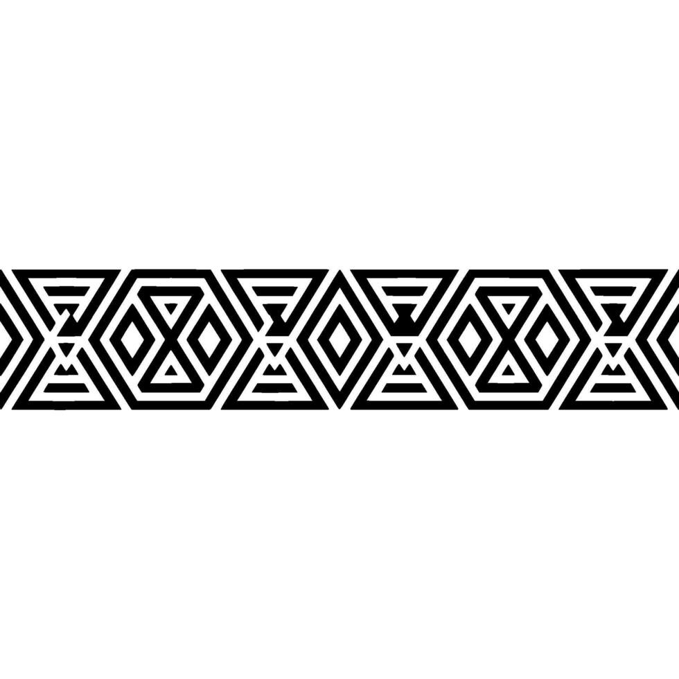 Geometric Border, Minimalist Pattern, Modern, Hexagons vector