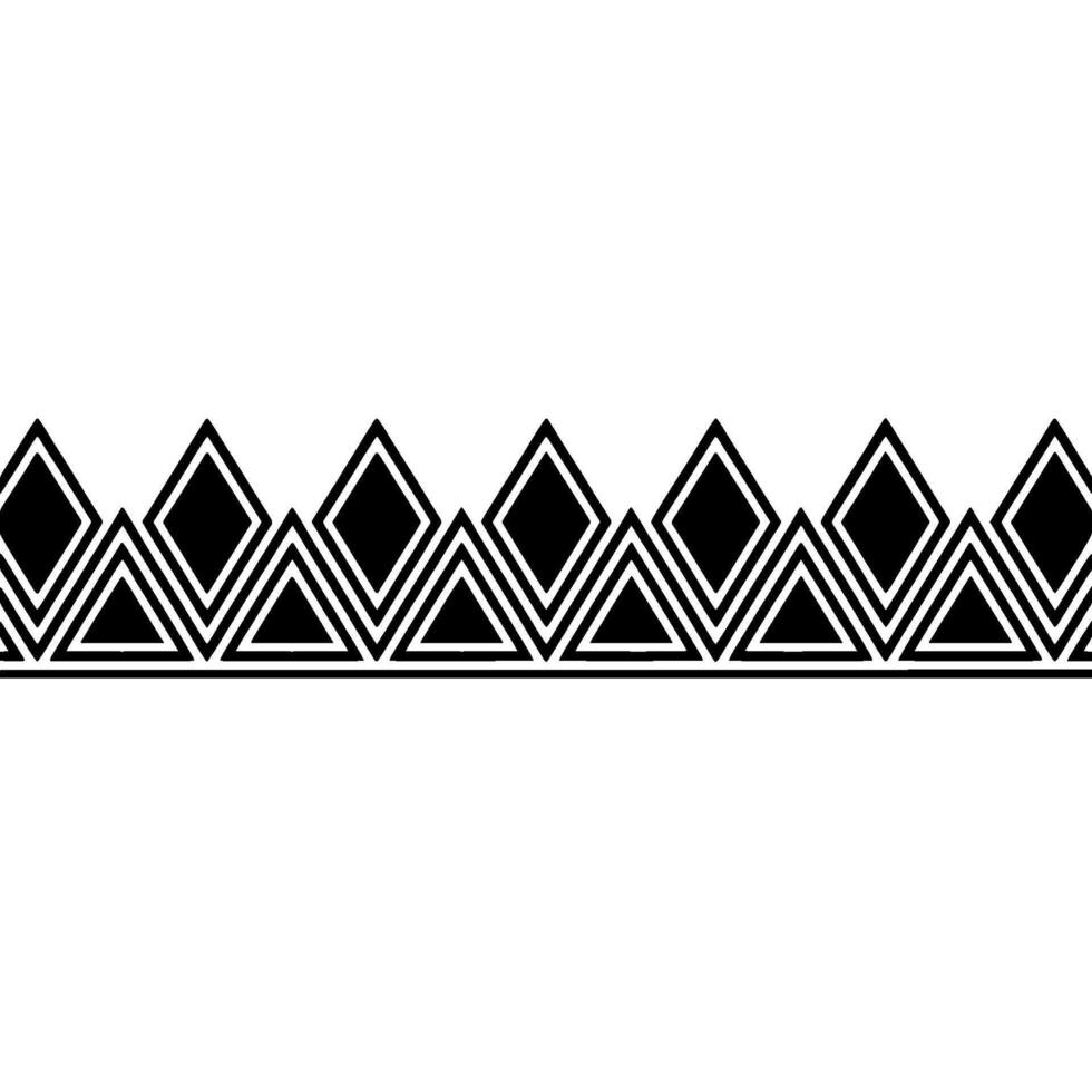 Geometric Diamond Border, Minimalist - Background vector