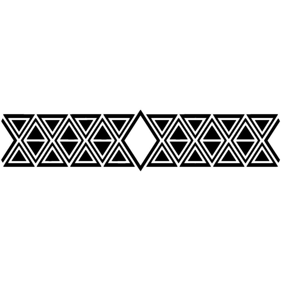 Geometric Deco Border, Minimalist Pattern, Black White, Decorative vector