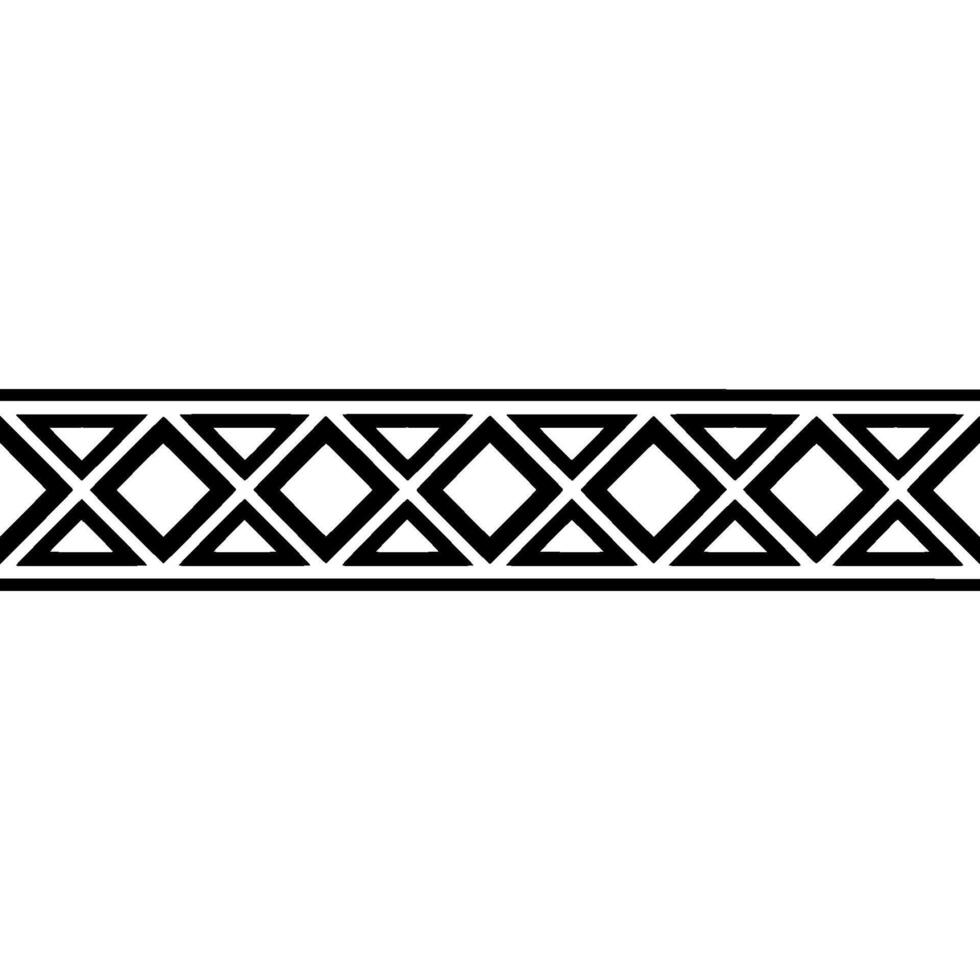 Geometric Deco Border, Minimalist, alternate version 6 vector