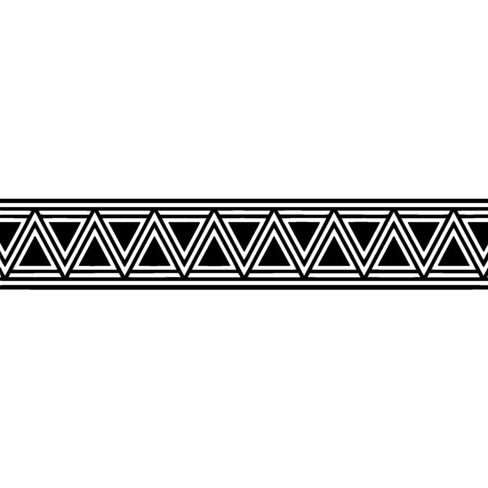 Geometric Deco Border Minimalist Black White Pattern - Art deco vector