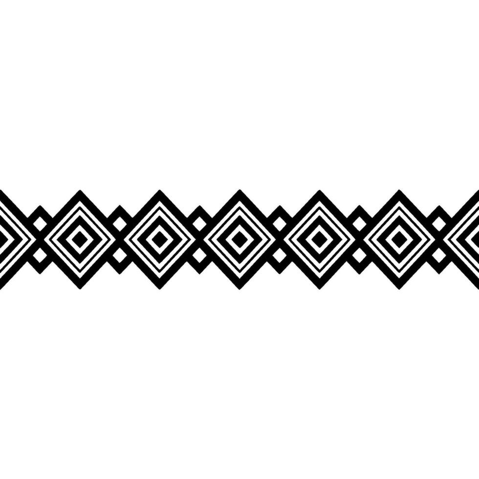 Geometric Diamond Border, Minimalist - Art vector