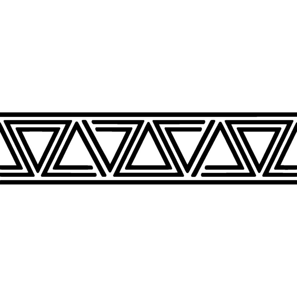Geometric Deco Border, Minimalist Pattern, alternate version 19 vector