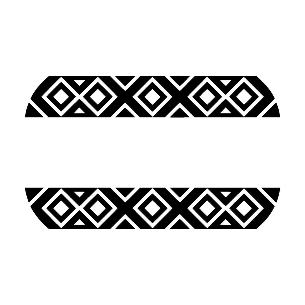 Geometric Tribal Border, Minimalist, alternate version 82 vector