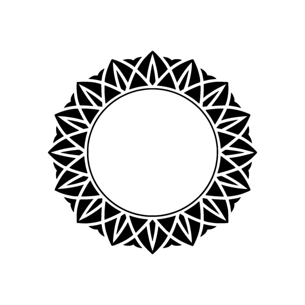 Geometric Circle Frame, Minimalist , Circular Motif, Mandala vector