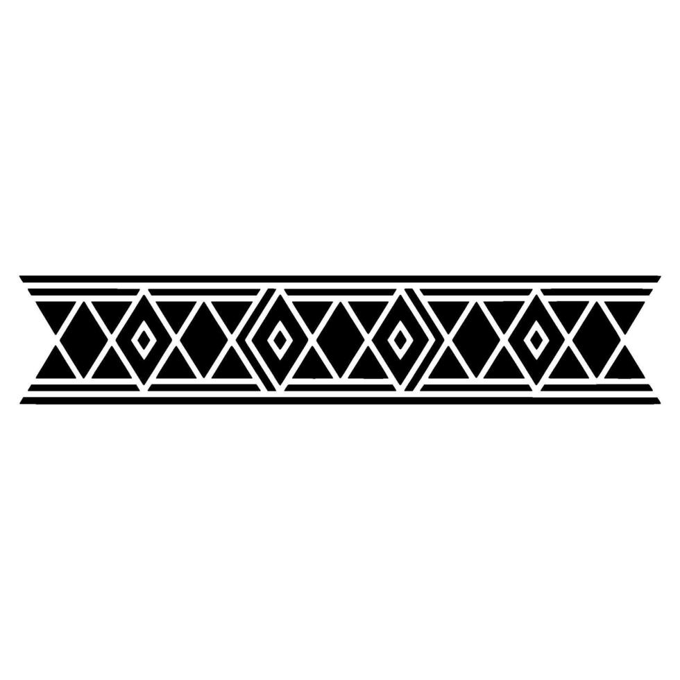 Geometric Tribal Border, Minimalist, alternate version 83 vector