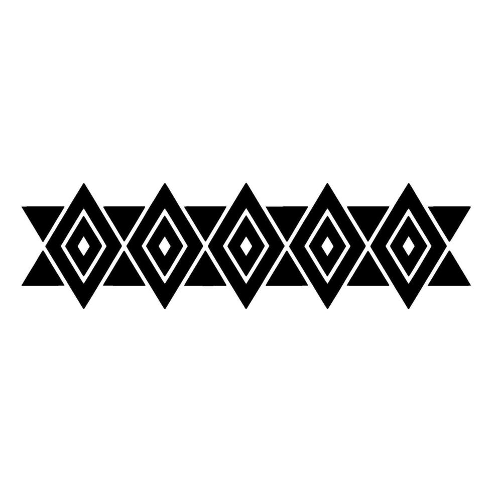 Geometric Tribal Border, Minimalist, alternate version 84 vector