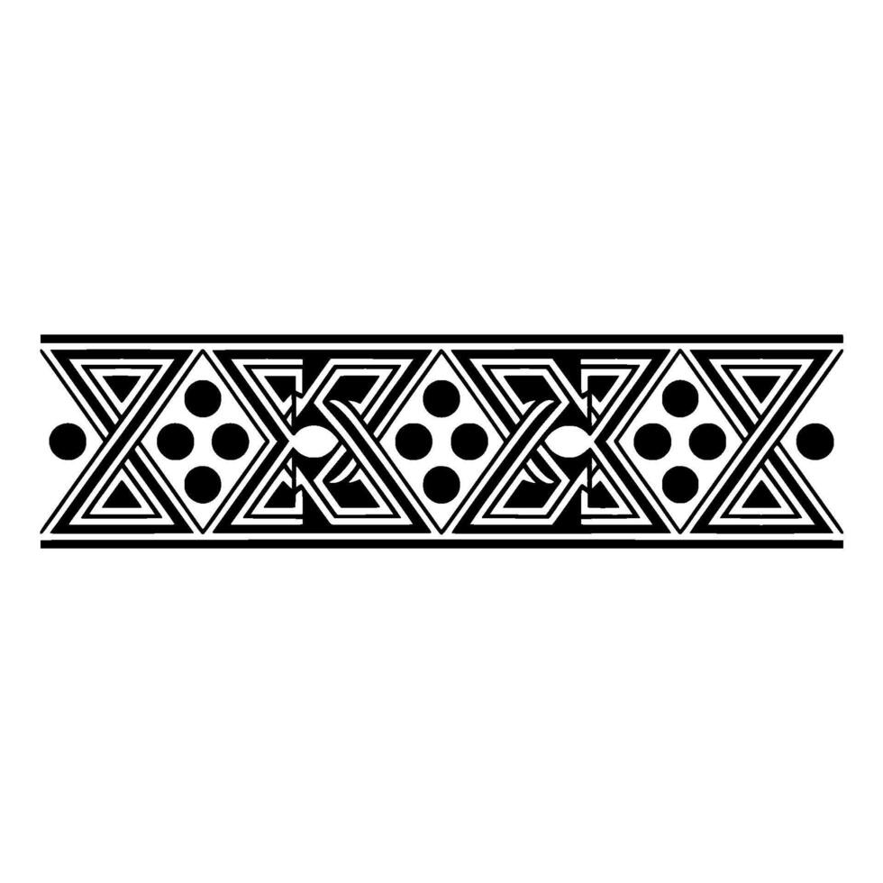 Geometric Tribal Border, Art Deco Style - Decorative vector