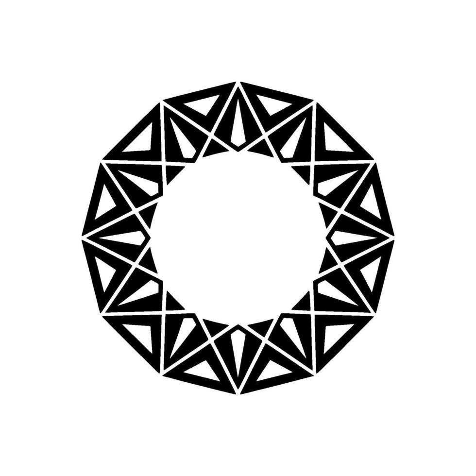 Geometric Mandala, Minimalist Black White, Geometry vector