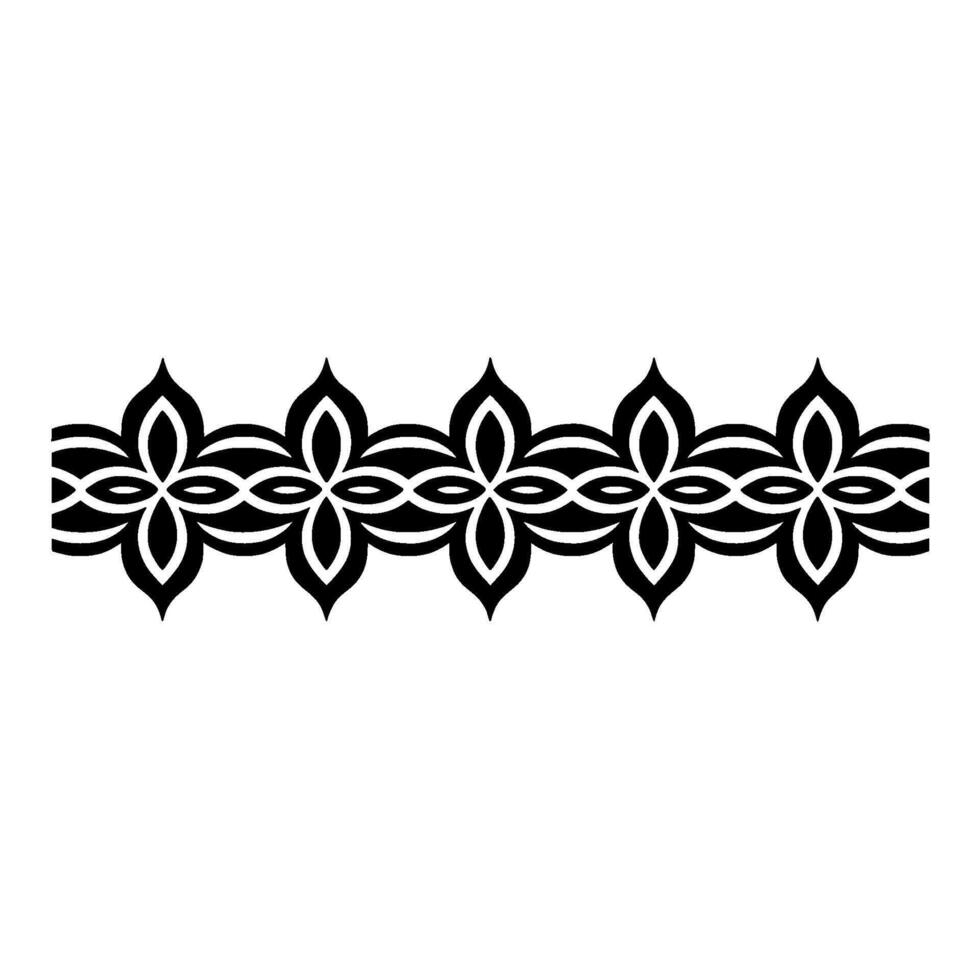 Intricate Celtic Border, Elegant Black Pattern vector