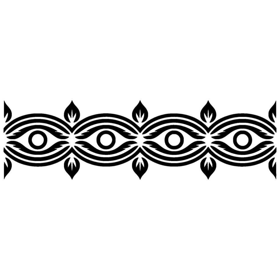 Intricate Tribal Border, Stylized Black, Ornamental vector