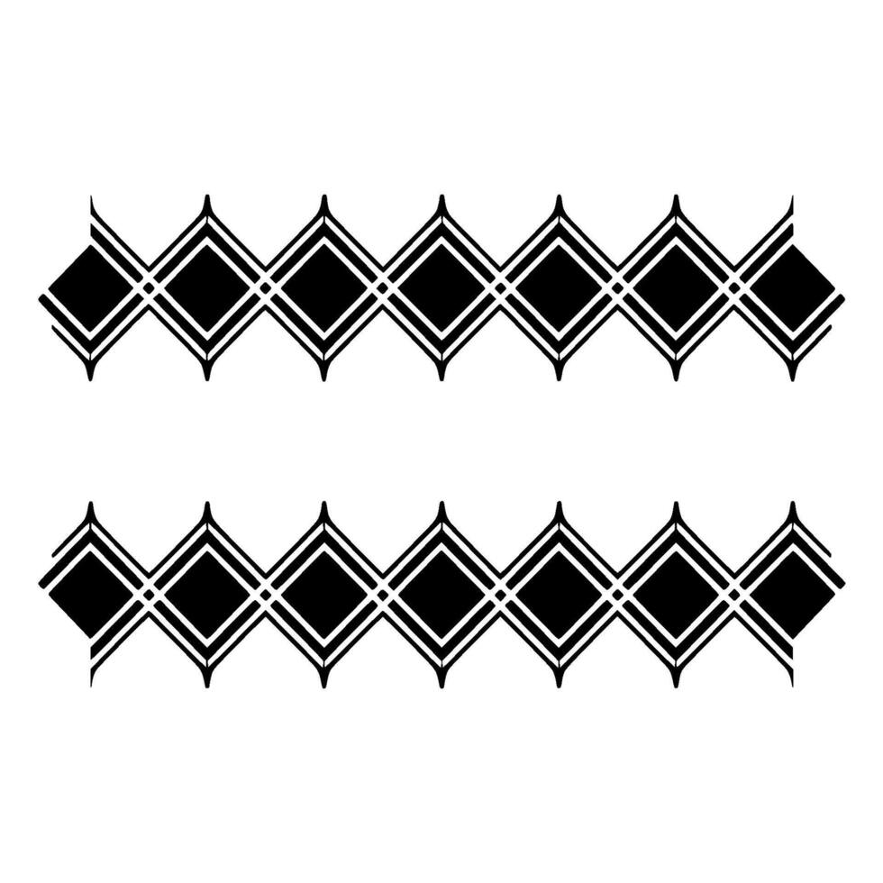 Geometric Diamond Border, Art Deco Style, Linear vector