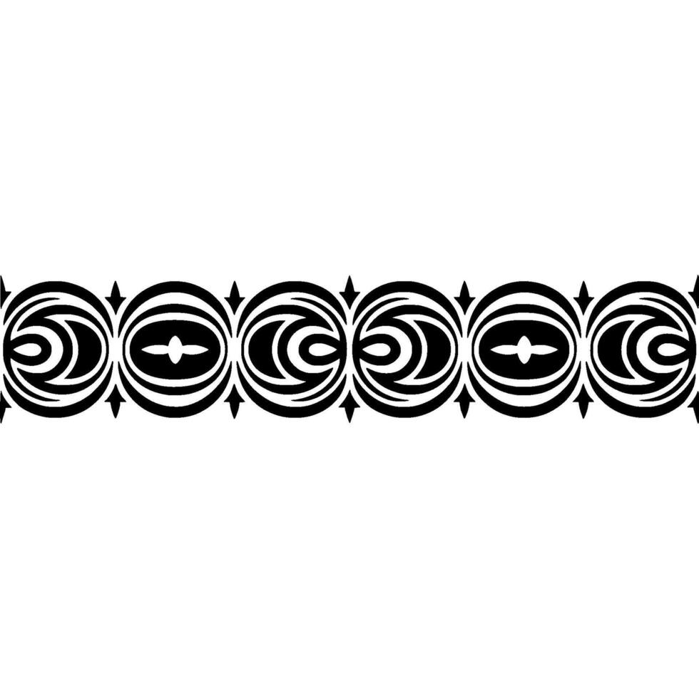 Stylized Tribal Border, Repeating Pattern, Decorative Element vector