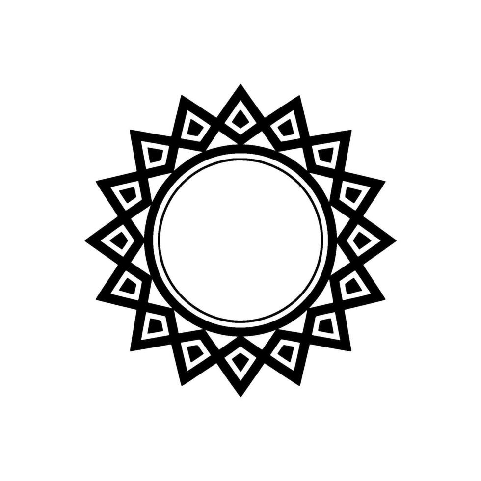 Geometric Sun Frame, Minimalist , Circular Motif - Symmetry vector