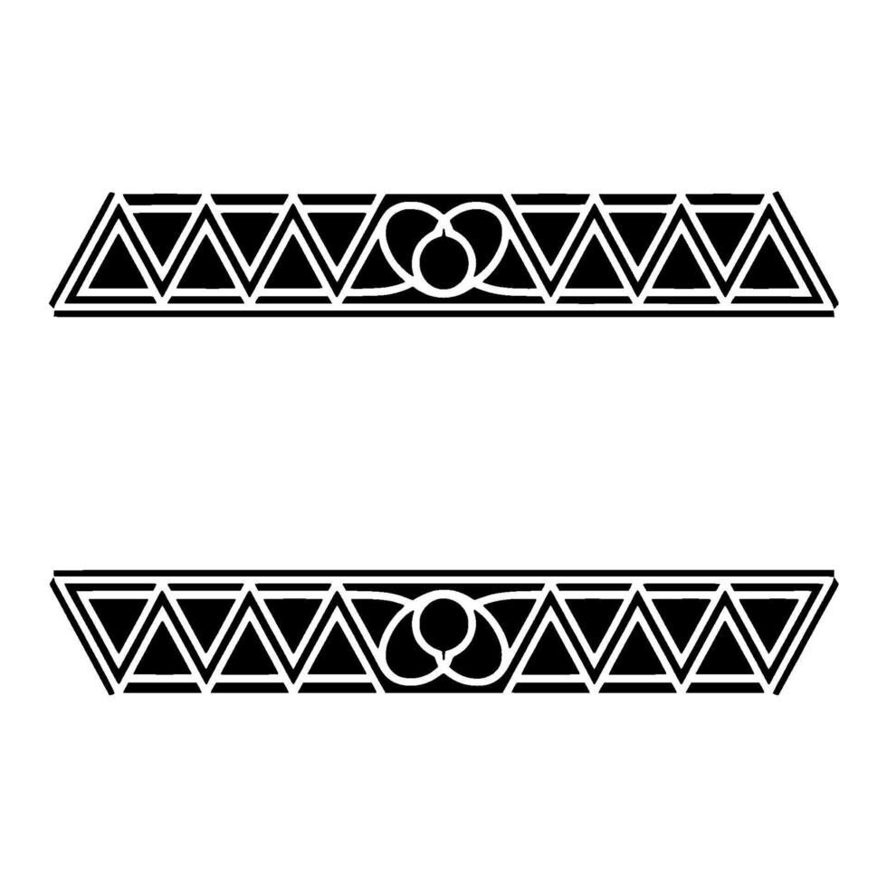 Geometric Deco Border, Stylized Ornamentation, Triangle vector