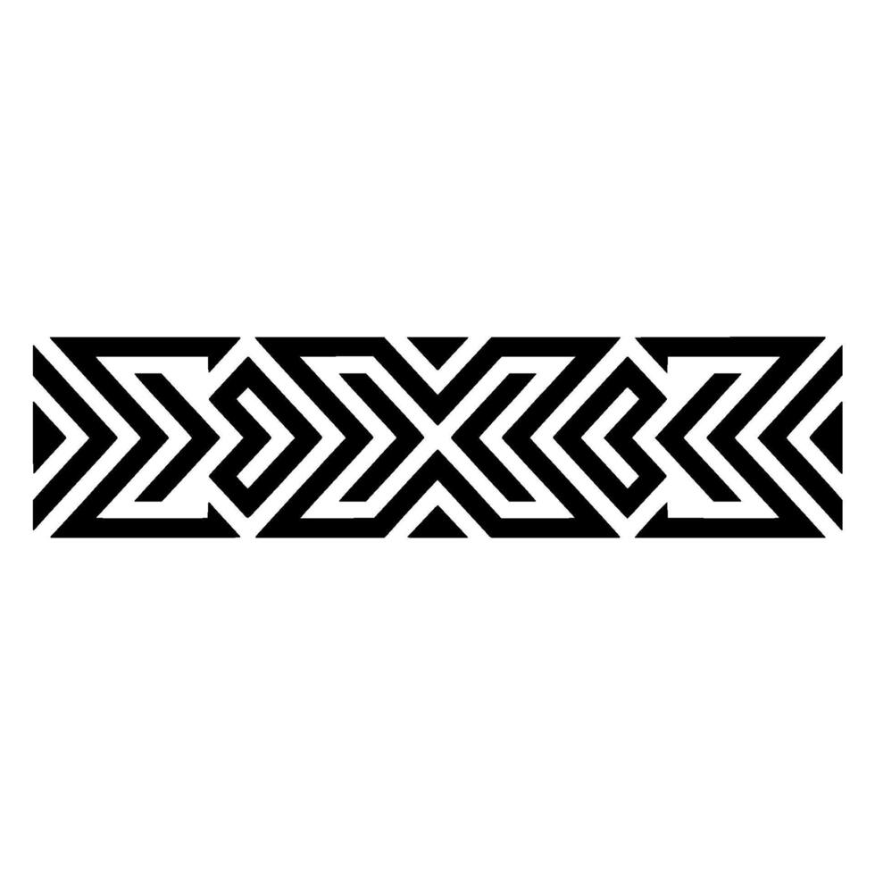 Geometric Tribal Border, Modern Abstract Pattern, Diagonal vector
