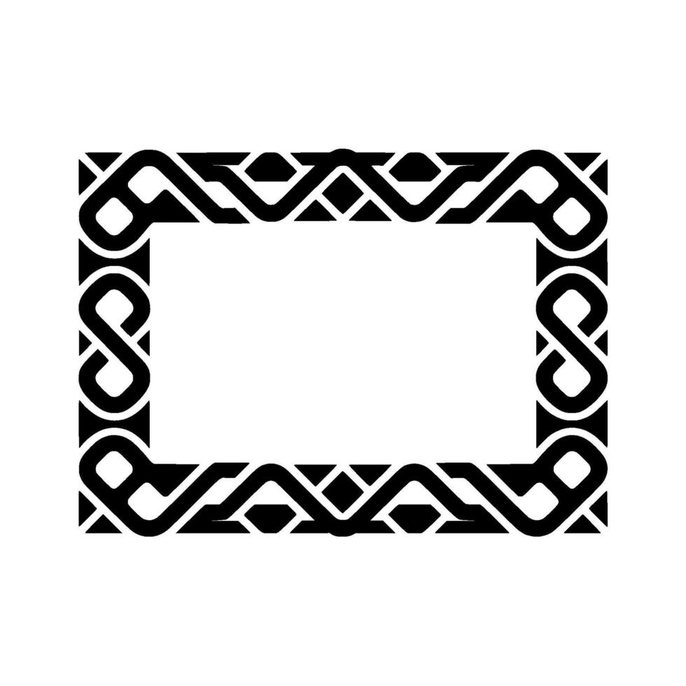 Intricate Celtic Frame, Minimalist , Symbolic Ornamentation vector