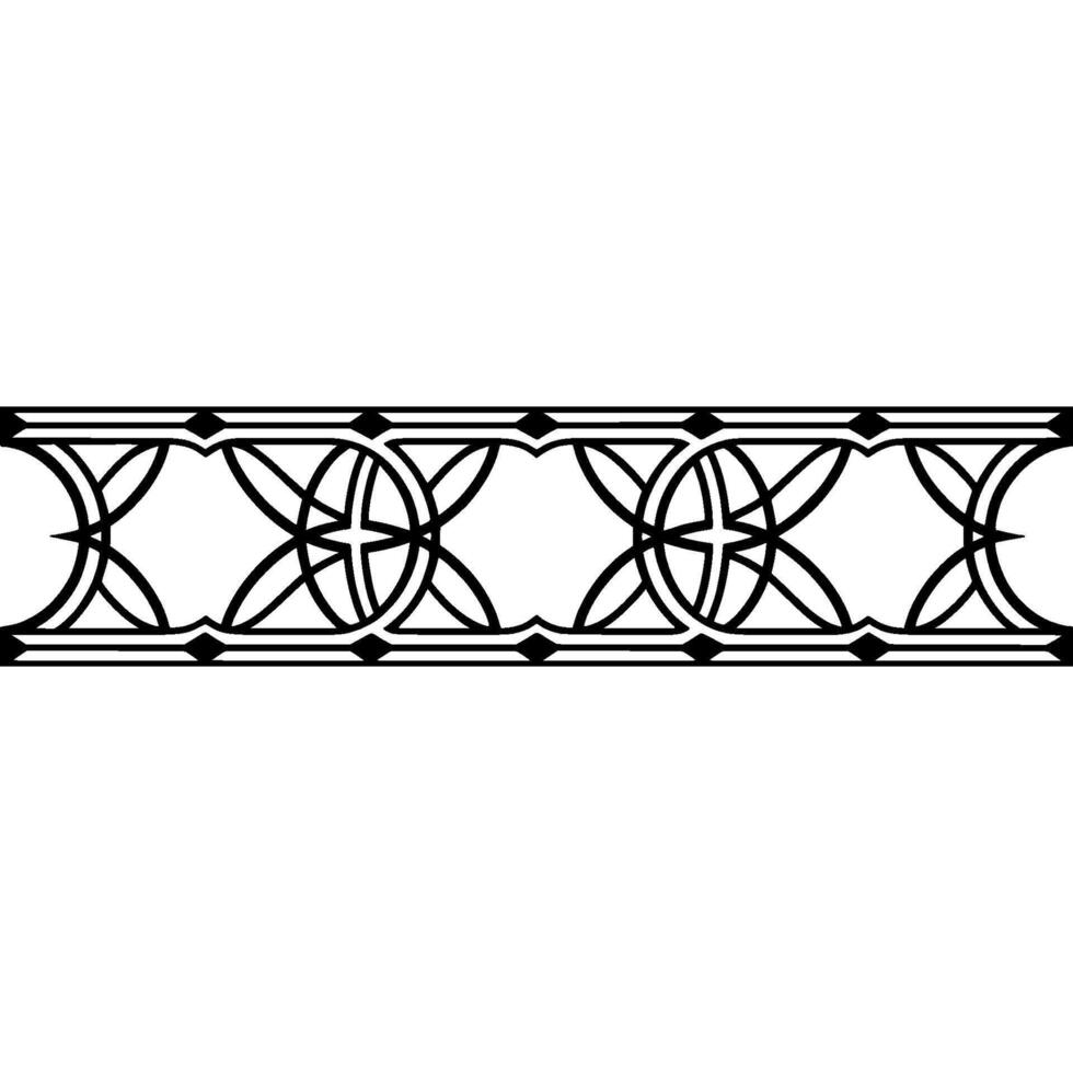 Geometric Celtic Border, Art Deco Inspired vector