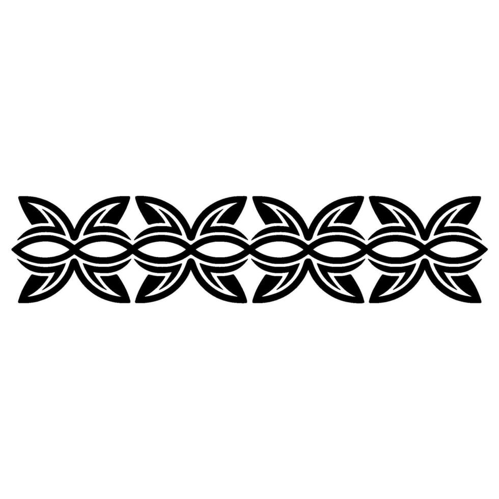 Intricate Tribal Border, Stylized Leaf Pattern vector