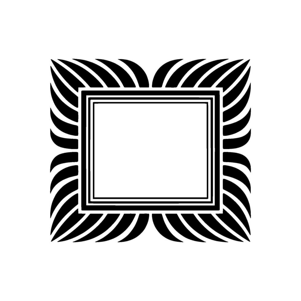 Geometric Frame, Stylized Ornament, Minimalist, Abstract vector