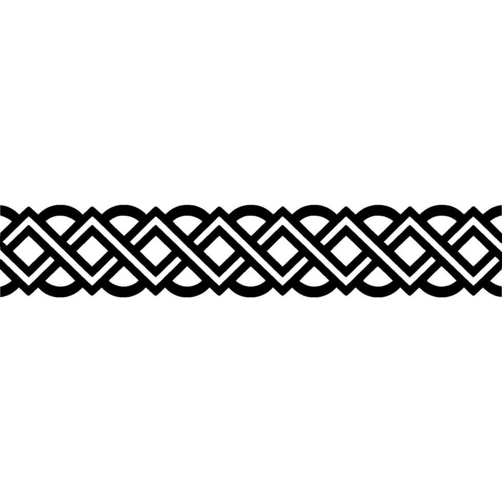 Intricate Celtic Border, Geometric Pattern, Vintage, Ornament vector