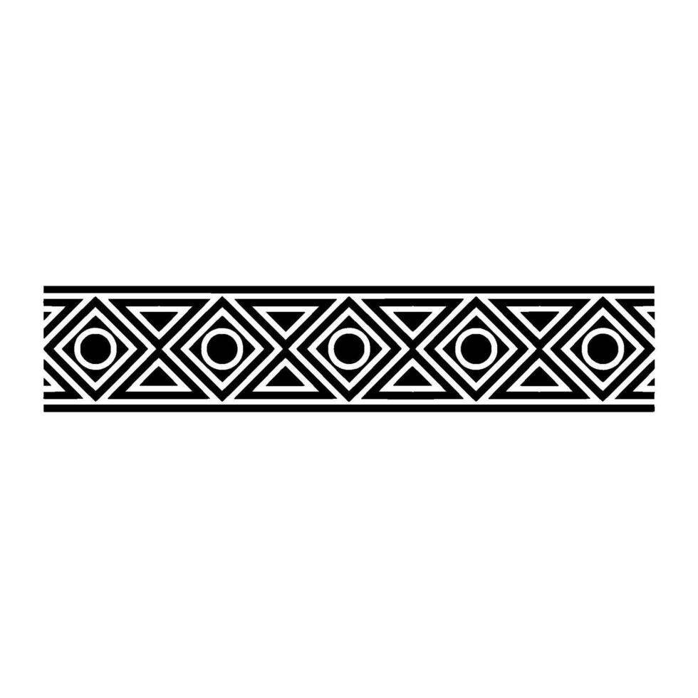 Geometric Deco Border, Minimalist Pattern, alternate version 24 vector