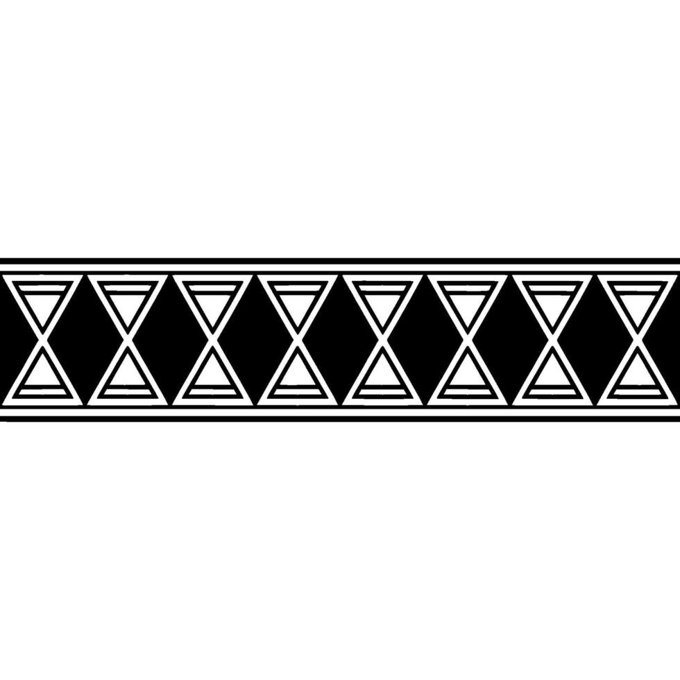 Geometric Deco Border, Minimalist Pattern, alternate version 26 vector