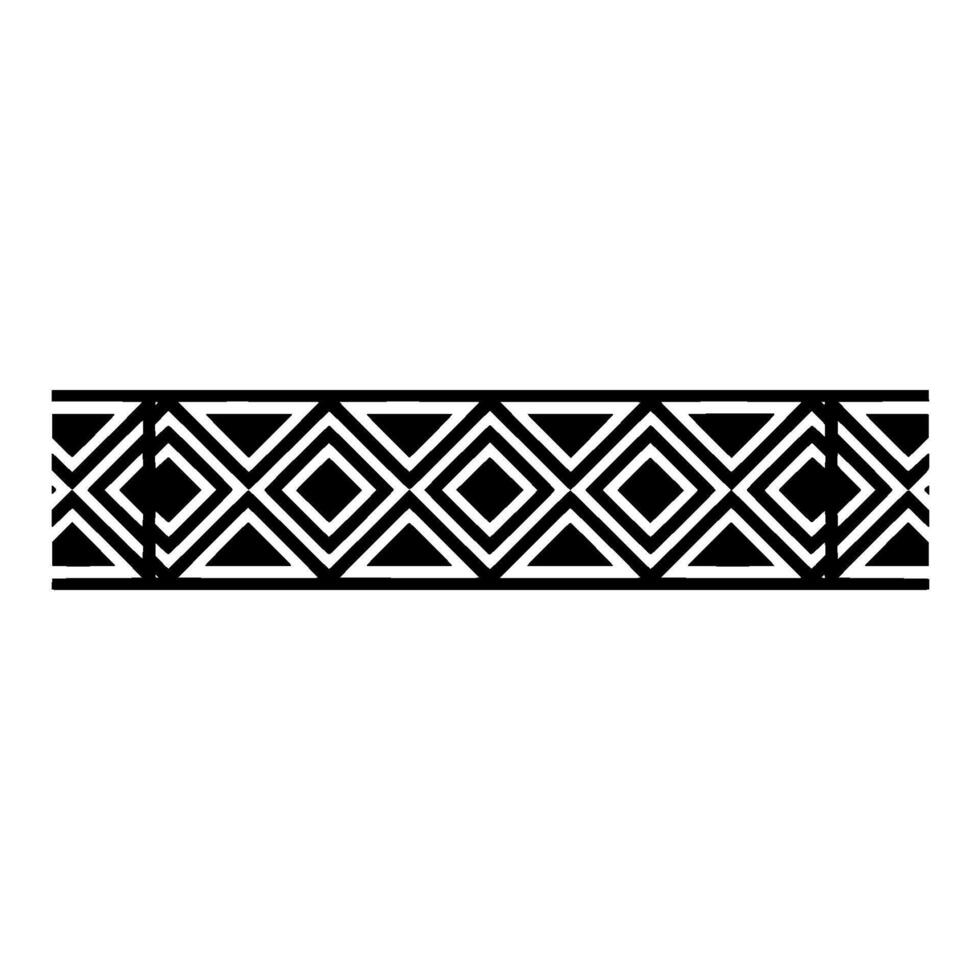 Geometric Deco Border, Minimalist Pattern, alternate version 27 vector