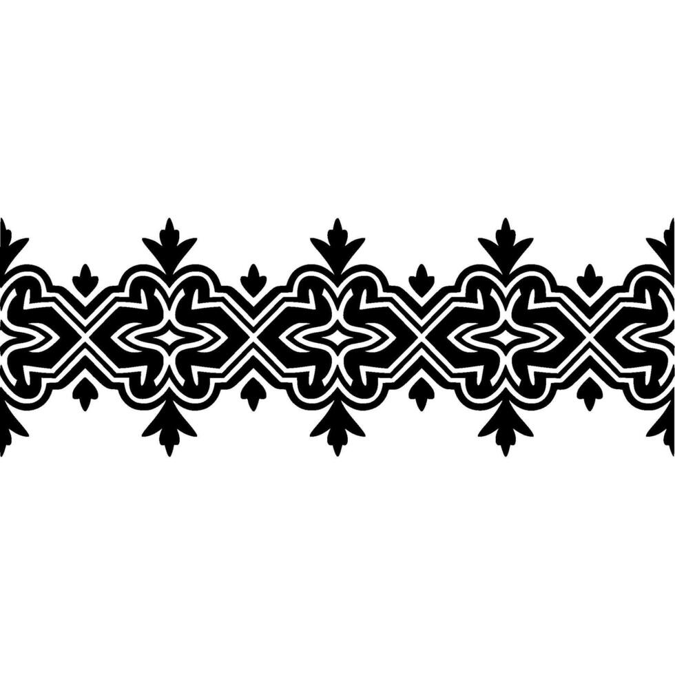 Intricate Black Border, Decorative Pattern, Vintage, Geometric vector