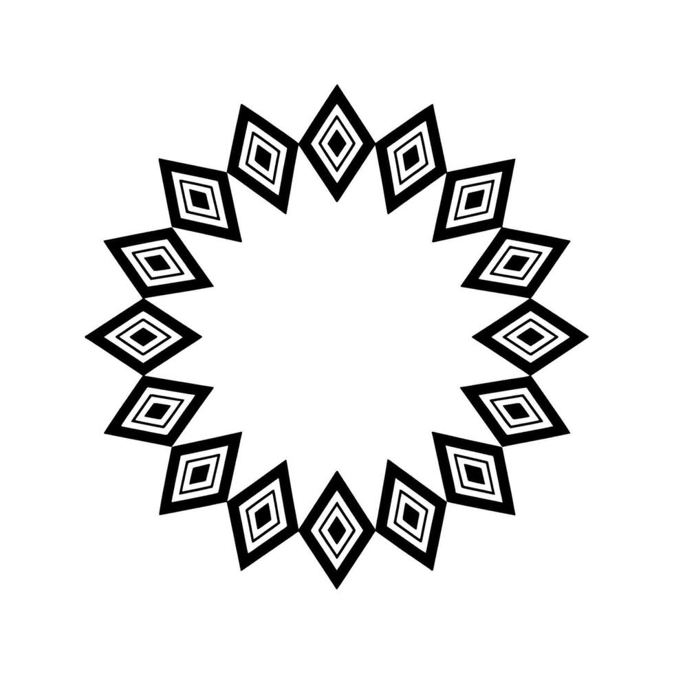 Geometric Tribal Frame, Minimalist , Circular Motif, Geometry vector