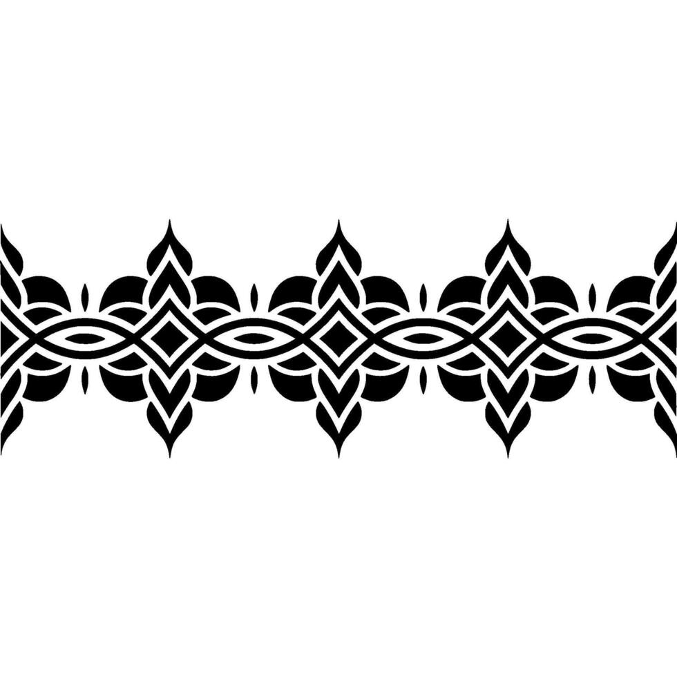 Intricate Black Border, Geometric Pattern, Elegant vector