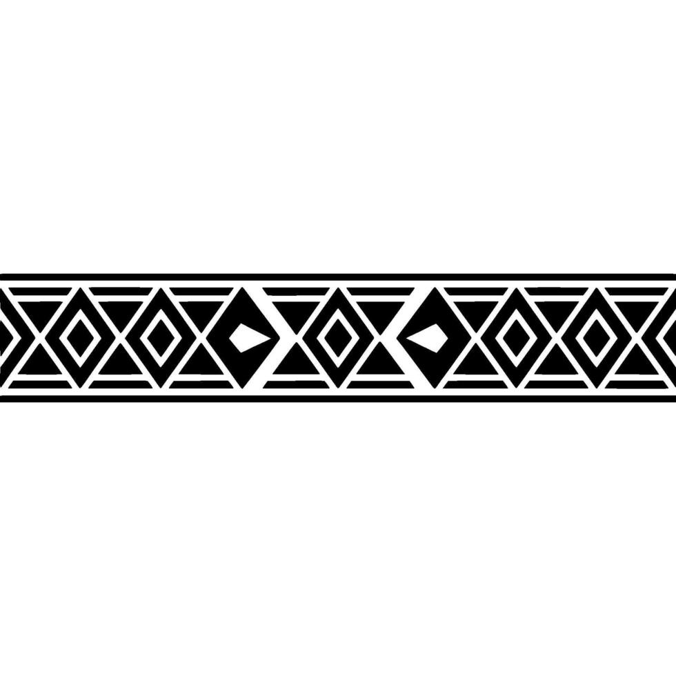 Geometric Tribal Border, Art Deco Pattern, Abstract vector