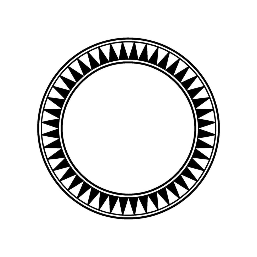 Geometric Tribal Circle Frame, Minimalist, Modern vector