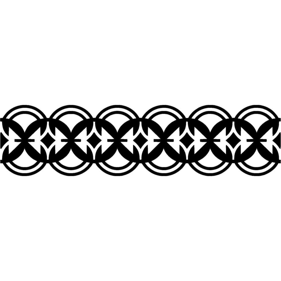 Geometric Circle Border, Vintage Pattern, Minimalist vector